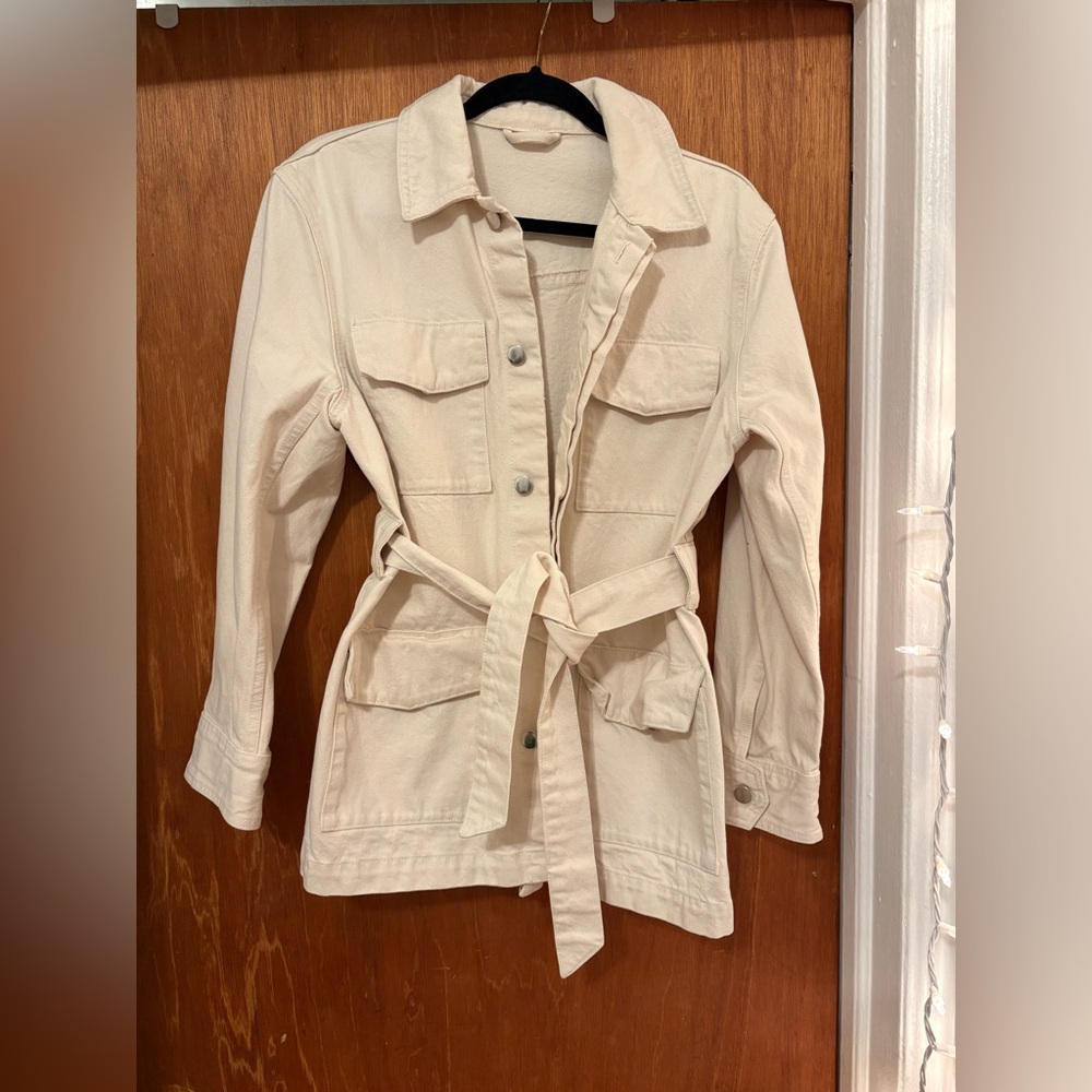 & Other Stories Women's Cream Belted Jacket